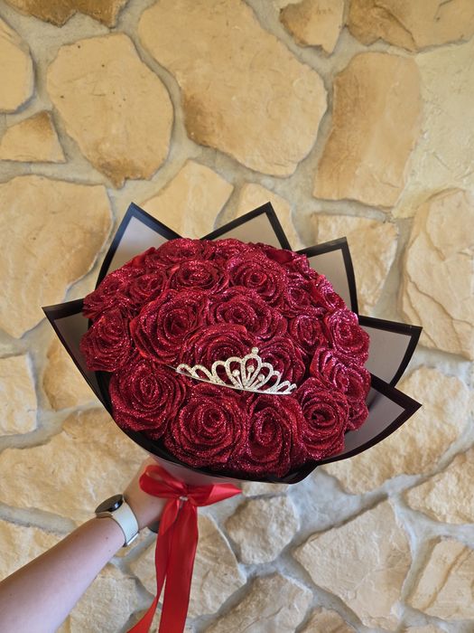 Bukiet wiecznych róż,róże wstążka, boxy prezentowe