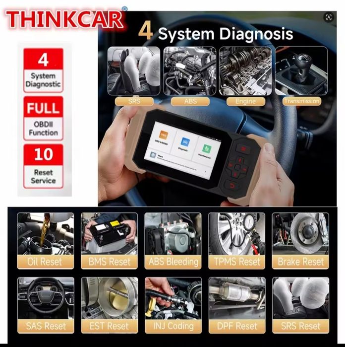Skaner diagnostyczny THINKCAR   10FUNKCJI Specjalnych Język Polski