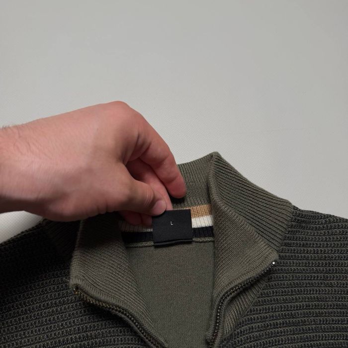 Sweter Hugo Boss Ladriano – wełna dziewicza Virgin Wool, Full-Zip Premium