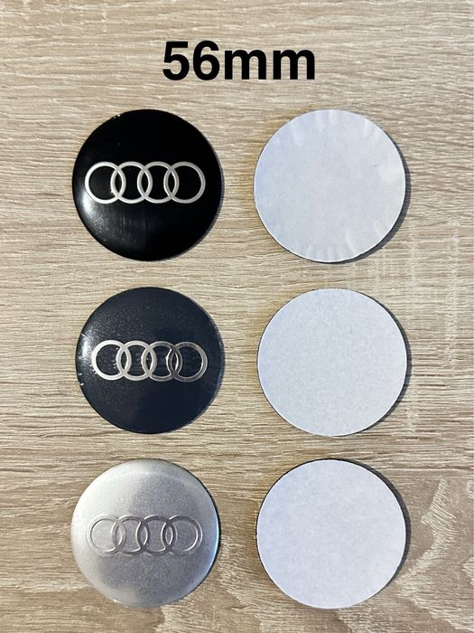 Conjunto 4 Centros Jantes Audi 56mm 60mm 61mm 65mm 68mm 69mm 77mm
