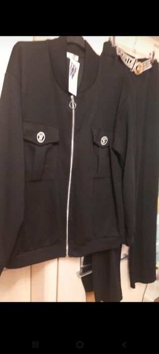 Komplet czarny bomberka I spodnie uni xl/ 2xl/ 3xl