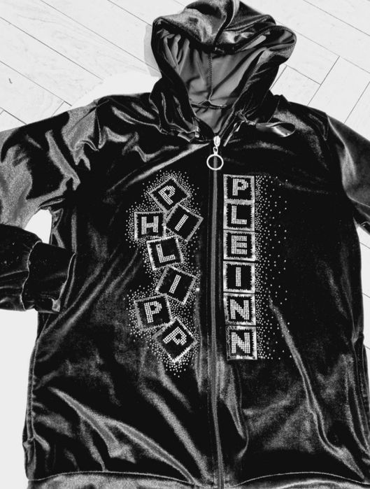 PHILIPP PLEIN- bluza welurowa.  Rozmiar M