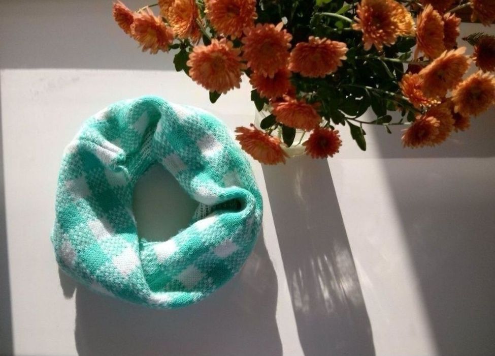 Шарф - Хомут осінній шахматки труба весняний