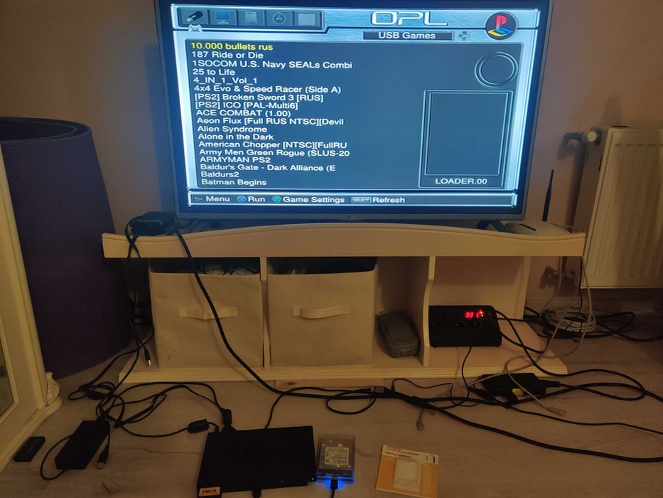 Карта памяти sony playstation 2 64МБ + HDD 500GB забитый играми PS2