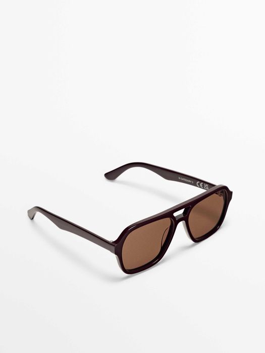 Солнцезащитные очки окуляри авиаторы Massimo Dutti ретро стиль