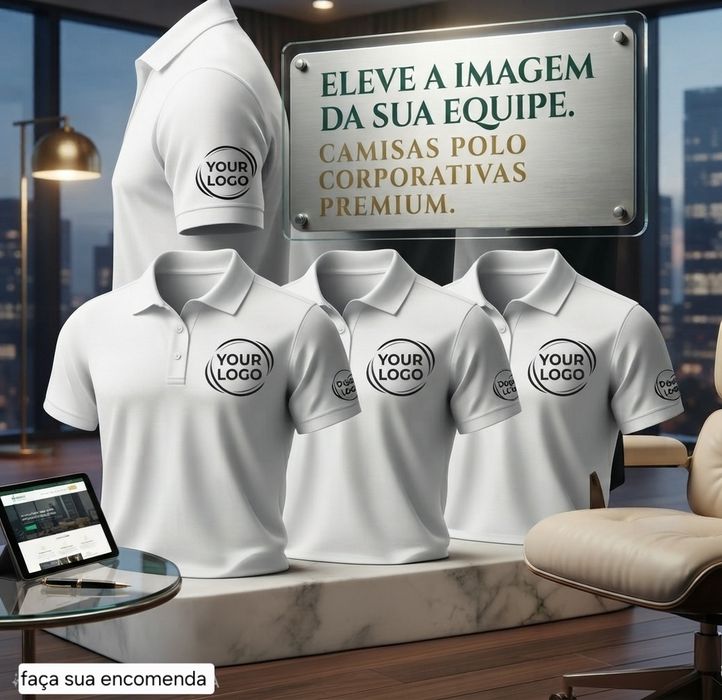 Kit com 3 Camisas Polo Personalizadas para Empresas e Uniformes