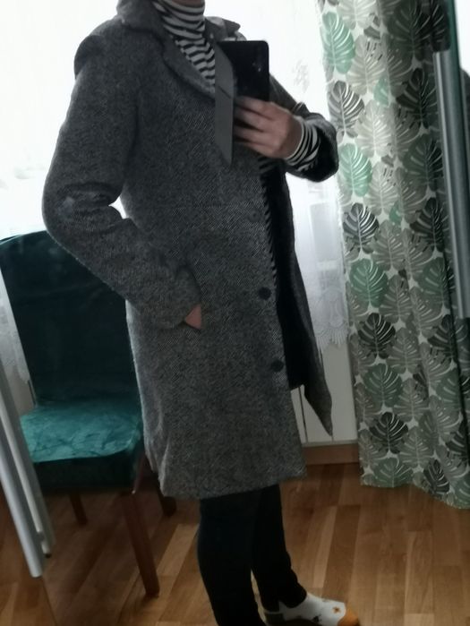 Płaszcz przejściowy z wełną