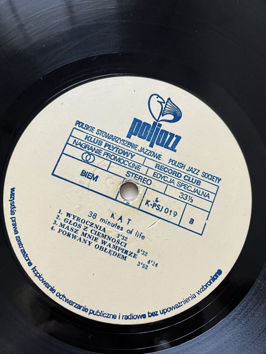 KAT 38 Minuts Of Life 1 PRESS 1987r. winyl bez okladki