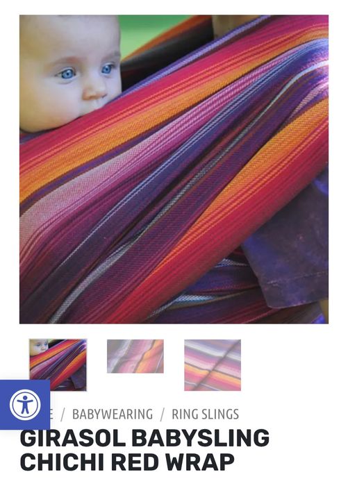 Nowa Chusta tkana Girasol Chichi Red, rozmiar 6 (4,6m) do noszenia dzi