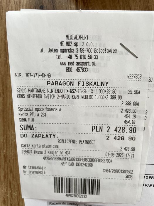 Konsola Nintendo Switch 2 + Pro Kontroler + Etui + 2 Gry + Gwarancja
