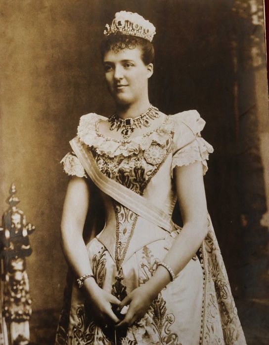 Rei D Carlos I e Rainha D Amélia par de grandes retratos 1890