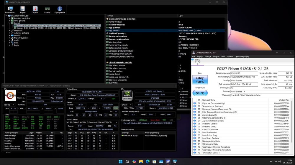Komputer Gamingowy mega Budżetowy gtx 1070 Ryzen 5 3600 DDR4 16GB 2666