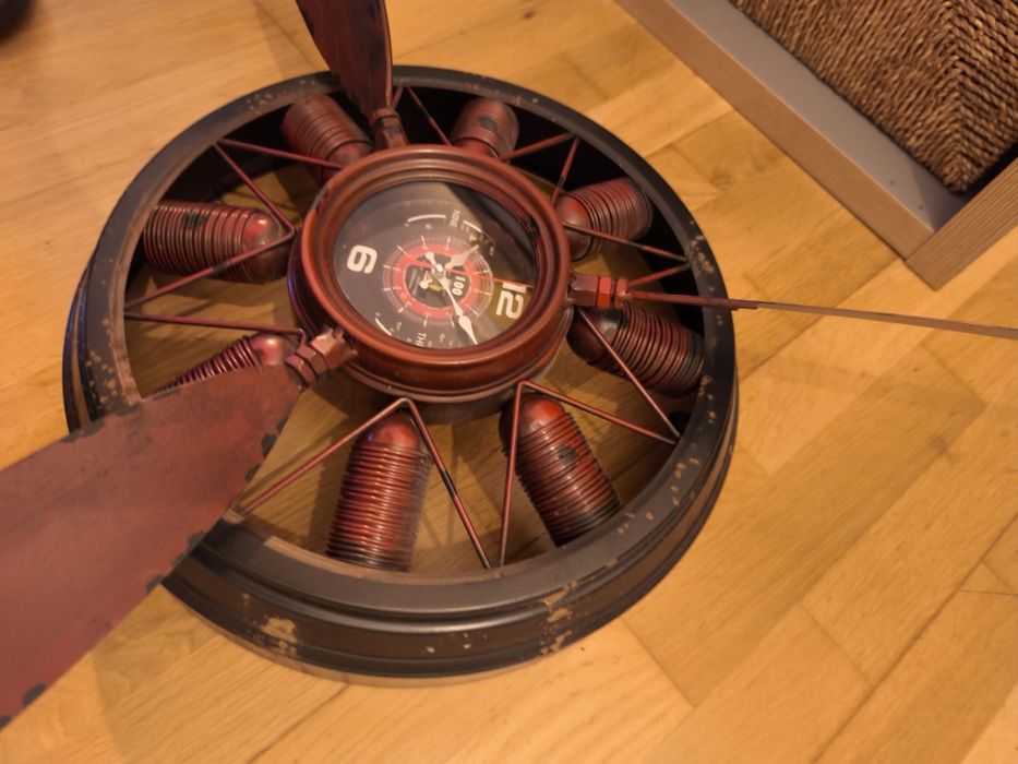 Relógio de parede estilo hélice de avião