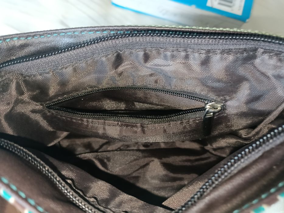 Bolsa  Retro em pele sintética e tecido