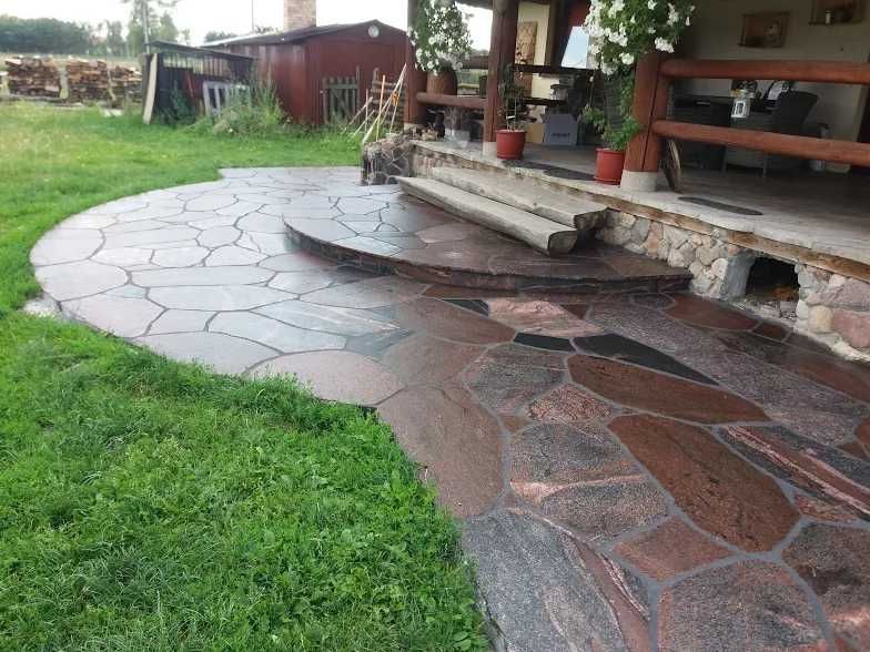 Kamień polny cięty na plastry Kamień ogrodowy durze formaty.