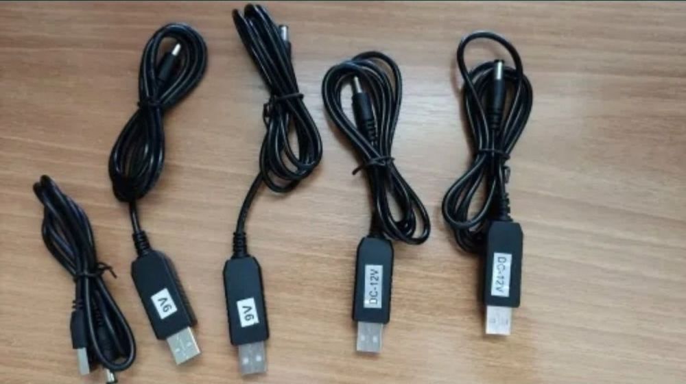 Кабель живлення для роутера від павер банку USB-DC 5V на 9 та 12 V