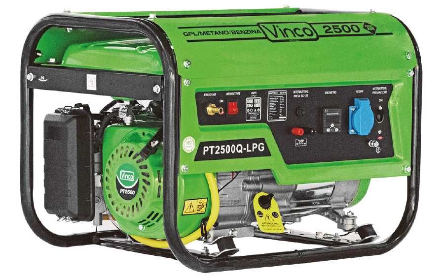 Генератор ГАЗ/Бензин Vinco 3,5 кВт PT2500Q-LPG