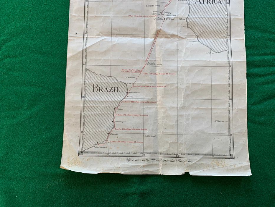 Carta travessia aérea  lisboa-rio de janeiro no ano 1992