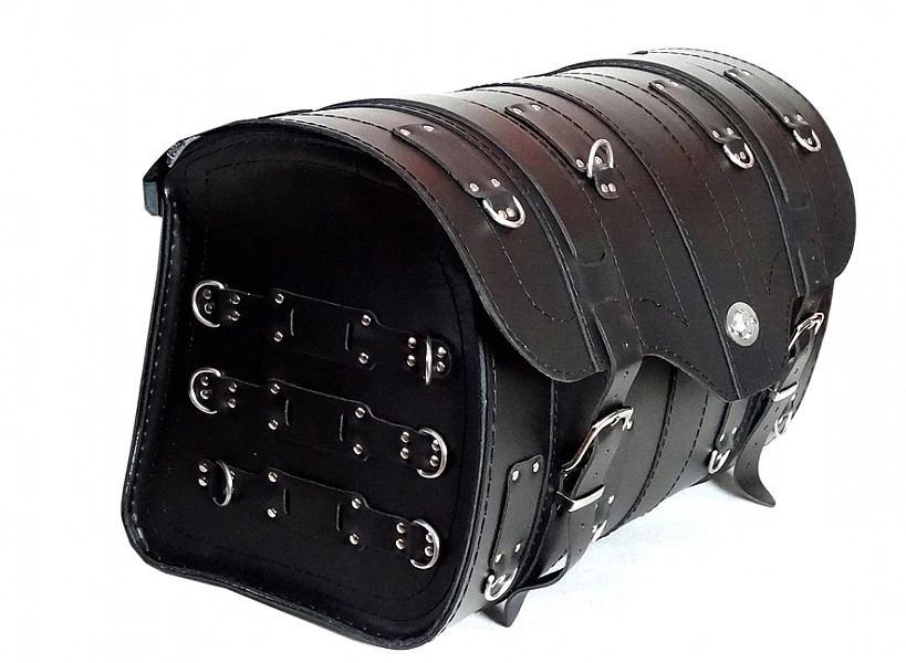 Kufer Skórzany 56 Cm Dwa Kaski Gładki Zamek