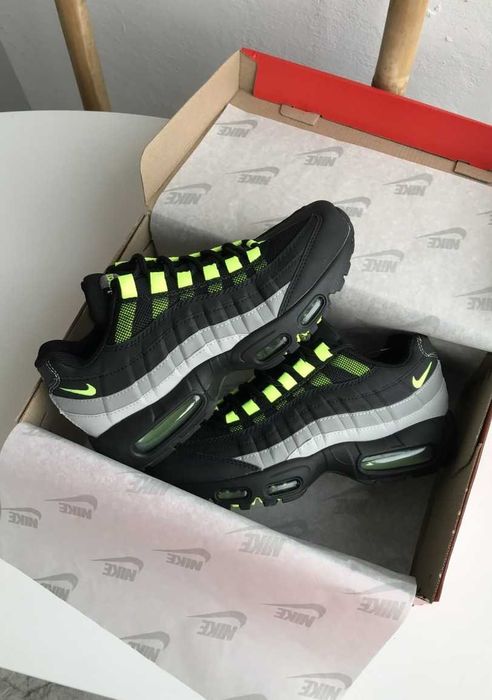 !SALE! Nike Air Max 95 Black Grey Neon 40 41 42 43 44 45 найк айр макс