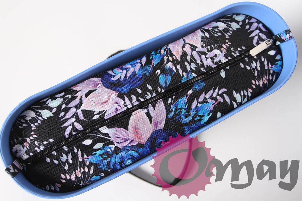 organizer do OBAG STANDARD kwiaty cudne błękitno pudrowe wkład oMay