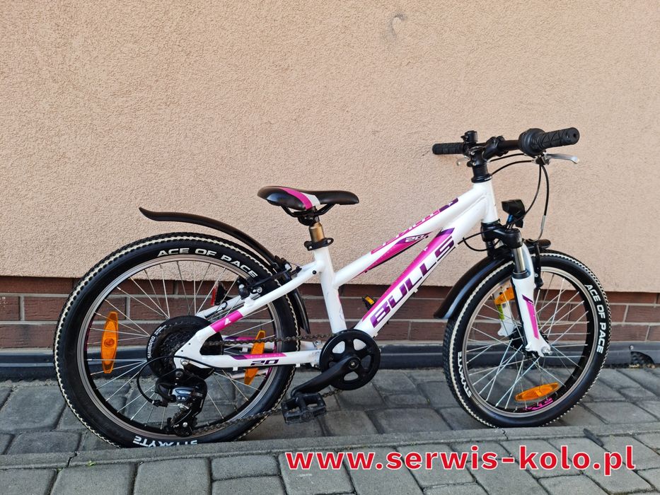 Rower dziecięcy dziewczęcy BULLS koła 20 SHIMANO aluminium rabat WYSYŁ