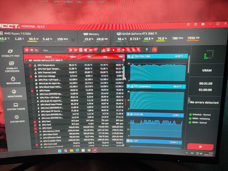 Відеокарта Asus Tuf RTX3060ti
