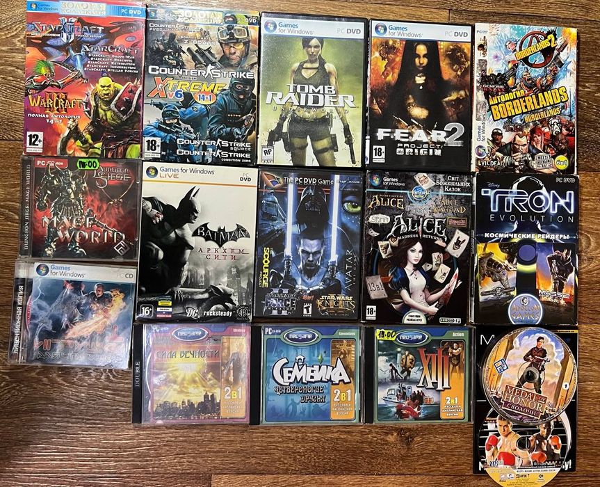 Велика колекція оригінальних дисків для PC та DVD фільмів.

Ігри для P