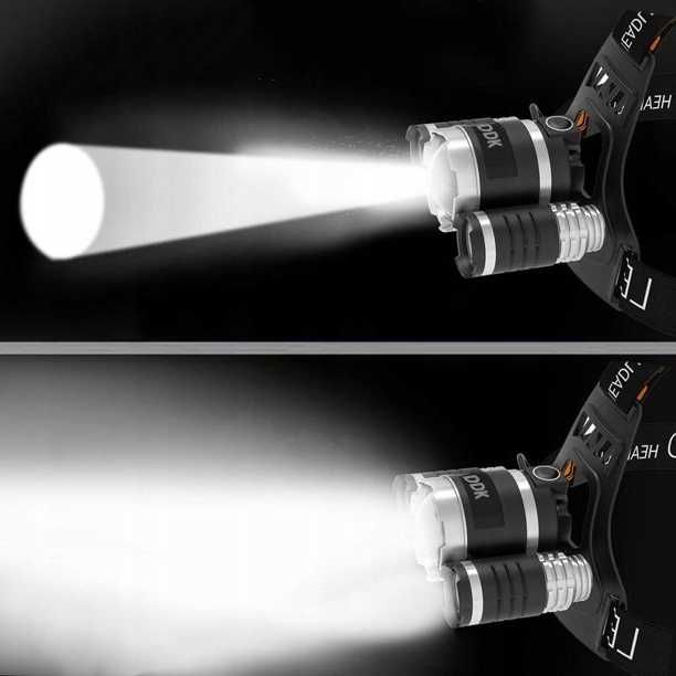 PROFESJONALNA LATARKA CZOŁOWA 3xLED czołówka na głowę akumulatorowa