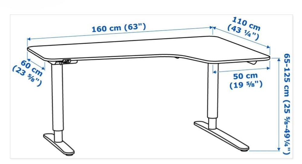 Secretária de canto ikea