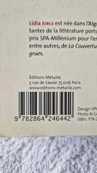 Livro "Nous Combrattrons l´ombre" - Lidia Jorge