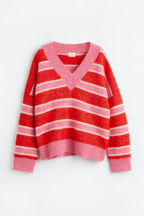 H&M Mohair/Wool Blend sweter damski oversize S wełna moher