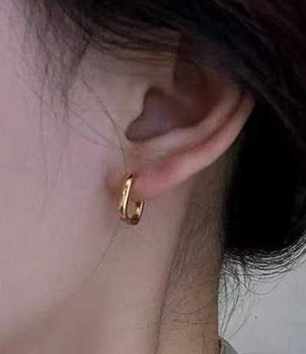 Срібні сережки S925 "Geometric Luxe" в позолоті 14К