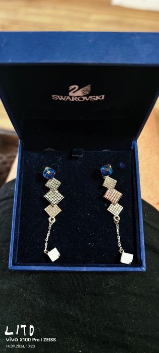 Серьги Swarovski EMERGENCY Bermuda Silver