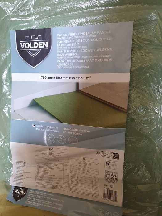 Podkład eco 13m2(5mm)+ 3,6 m2 (4mm)pod panele.