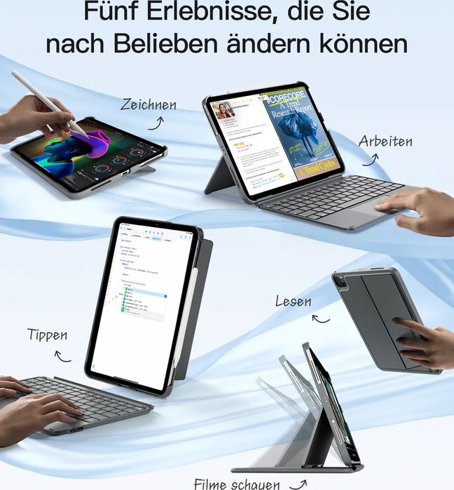 inateck KB04122GRAY Inateck iPad Keyboard 11" gray 10th Gen. Compa