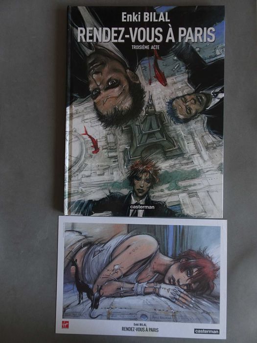 Livro Enki Bilal - Rendez-Vous à Paris (capa dura) + raro "postal"