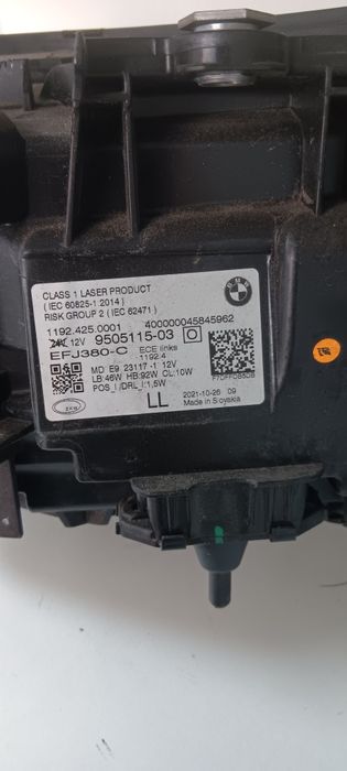 Ótica BMW i4/4/M4/M3 Laserlight Shadowline esquerda