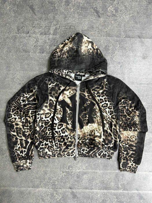Худі Mowalola zip hoodie зипка кофта худи M L костюм леопард archive S