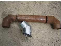 Kolanko  do komina od pieca CO z okienkiem