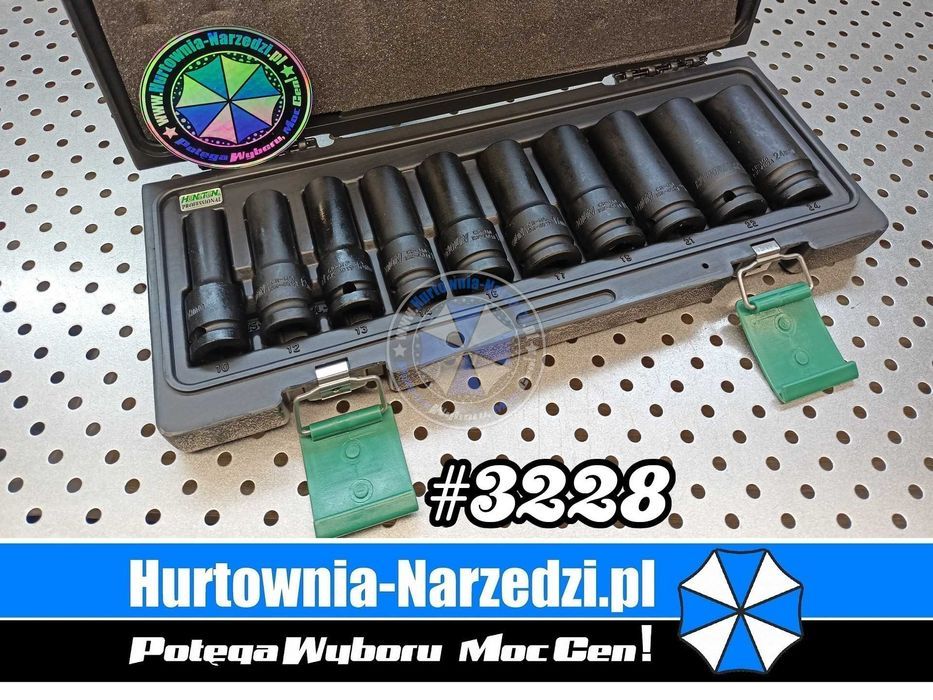 Nasadki udarowe długie Honiton 1/2" 10-24mm zestaw nasadek udarowych nasadki honiton zestaw kluczy udarowych