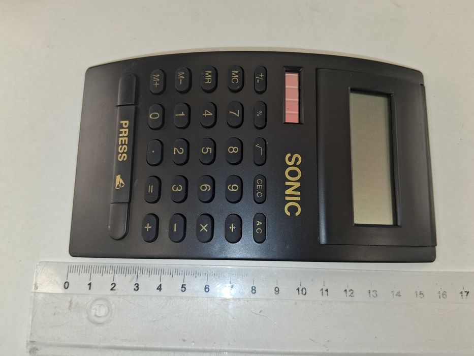 N084 Kalkulator Biurkowy SONIC Elektroniczny Duży Wyświetlacz Czarny