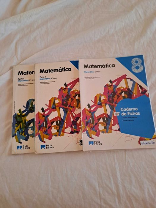 3 Livros  Manuais e C.Atividades Matemática 8 PORTO EDITORA