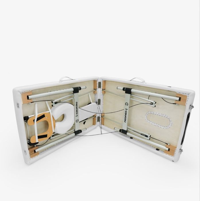 Stół Łóżko Masażu Kosmetyczne Aluminiowy Leżanka Składany 2-Segmentowy