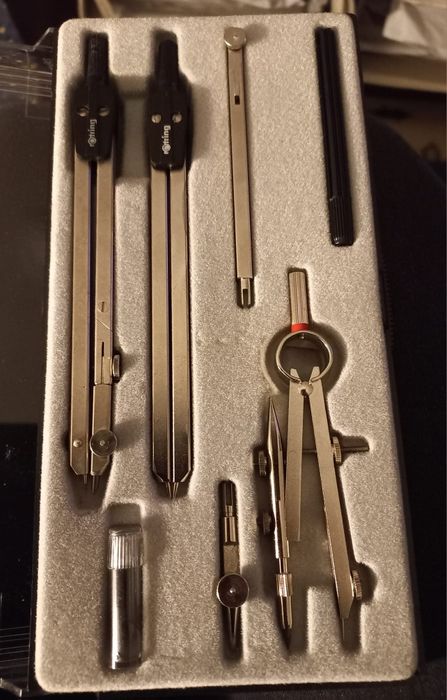 Estojo de compassos Rotring, c/acessórios