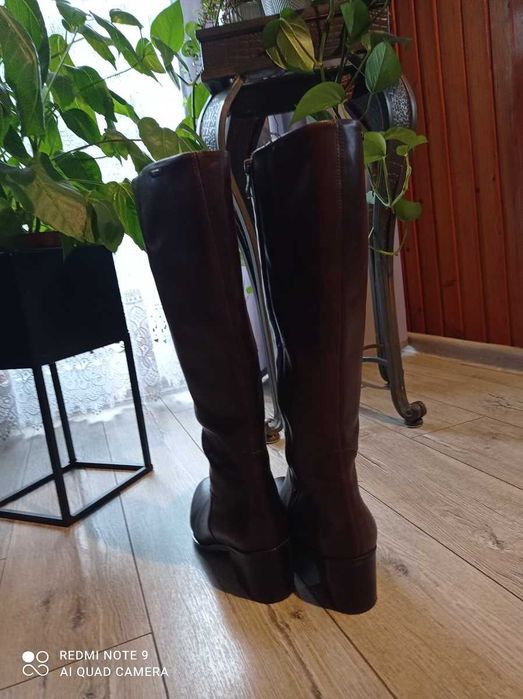 Kozaki słupek skóra naturalna Lasocki 39/40 stan bdb