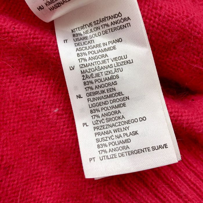 Ciepły sweter różowy z nietoperzem rozmiar 38.