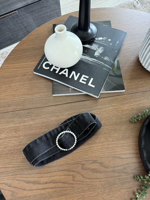 Jeansowy pasek z klamrą