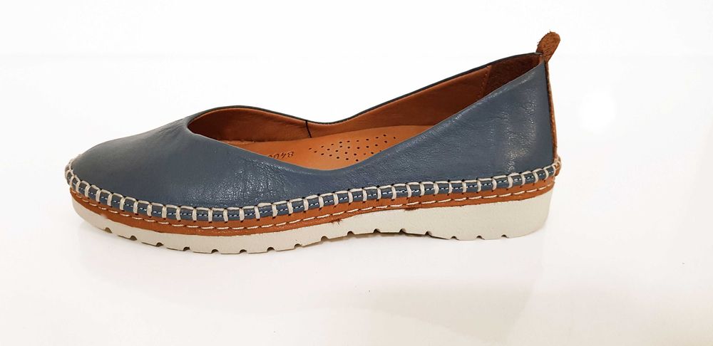 Półbuty damskie skóra blue MANITU rozmiar 41
