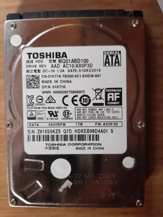 Dysk Toshiba 1TB 2,5"